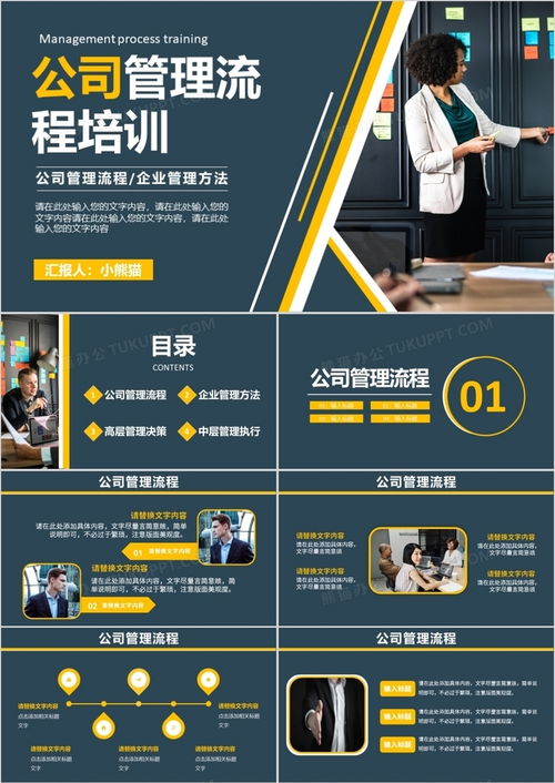 公司管理流程培训高层管理决策通用ppt模板下载 熊猫办公