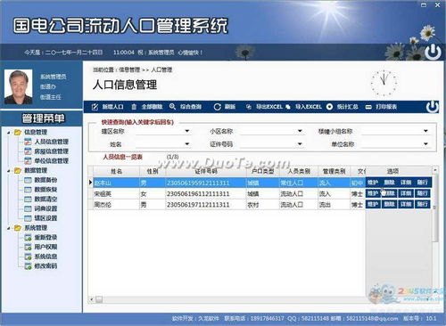 流动人口管理系统